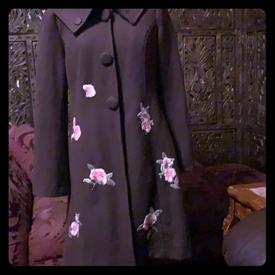 Modcloth Flower Embroidered Coat